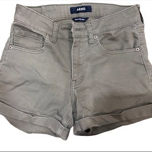 Size 4- Olive Green high rise midi Aeropostale shorts
